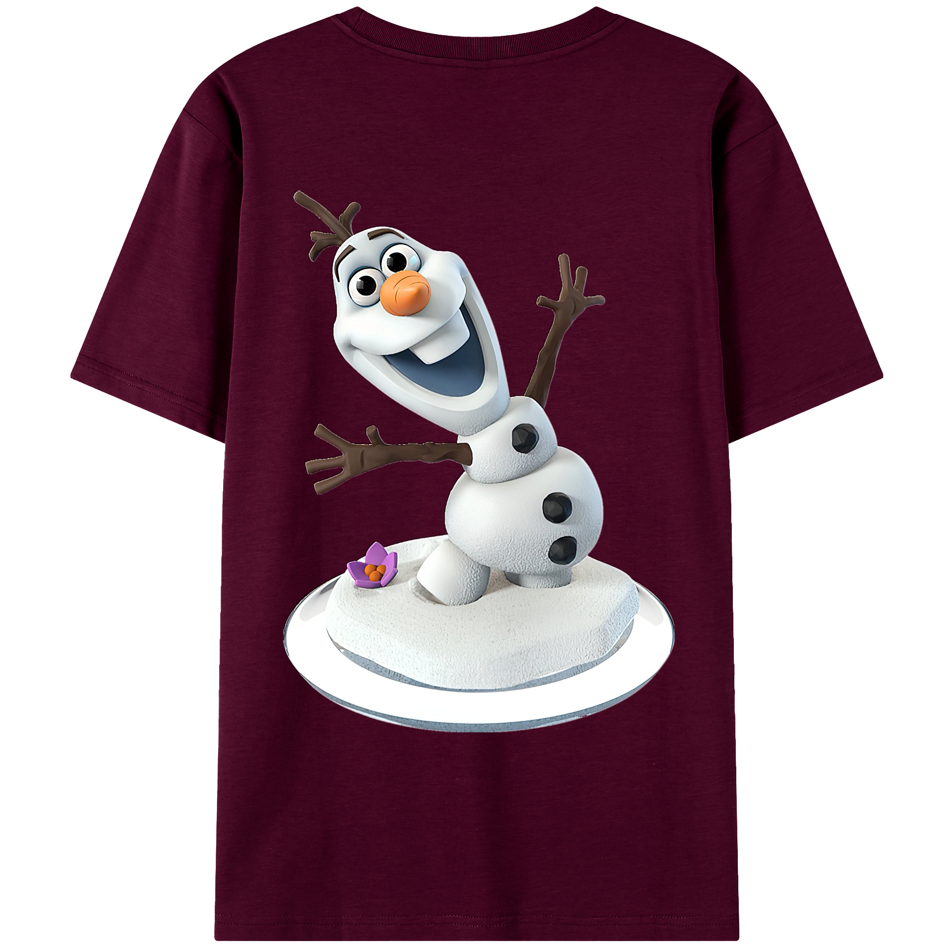 （画像用） アナと雪の女王 アンナ エルサ Frozen Anna Elsa レディース半袖Tシャツ(バックプリント)